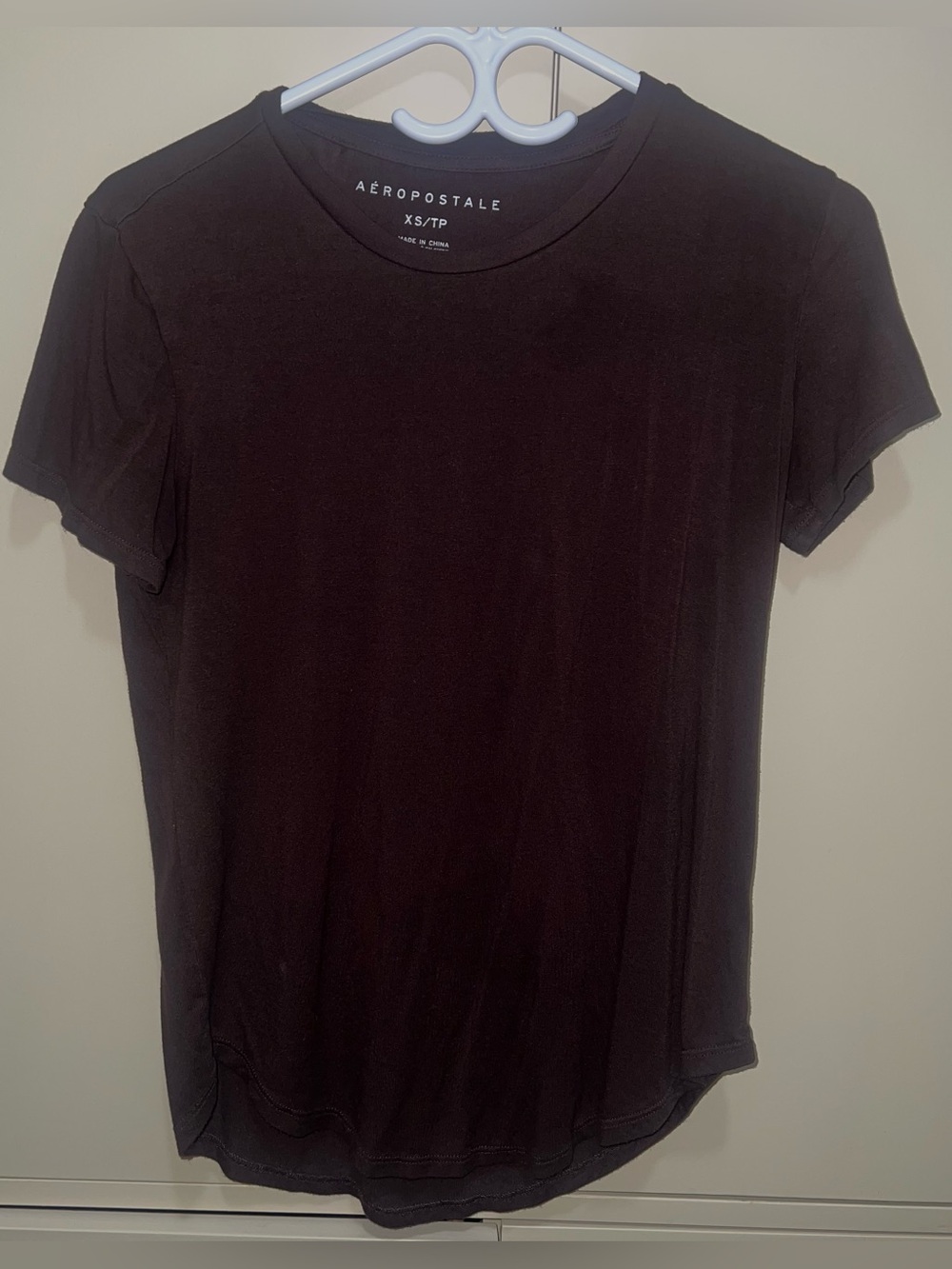 Aeropostale Women's chocolate brown Short Sleeve Crew Tee